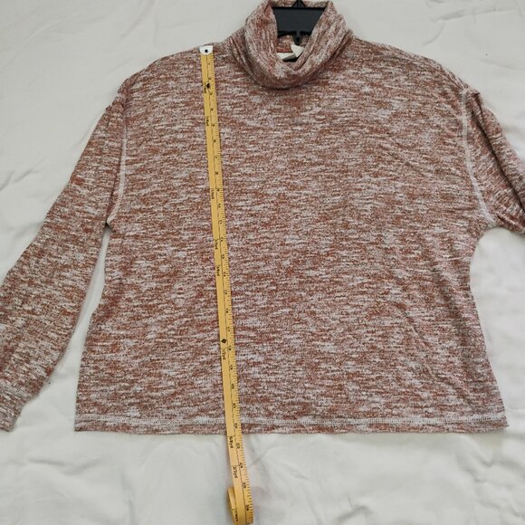Universal Thread Rust Marled Turtleneck Sweater | Cozy Boho Fall Knit Pullover | - Picture 5 of 5